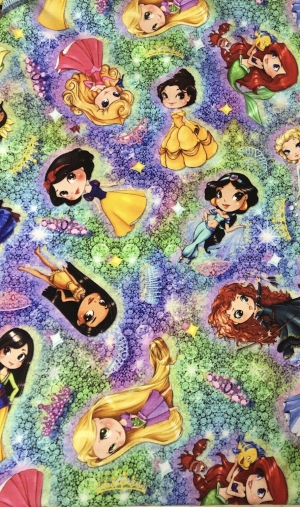 1yd cut Custom Fabric Sparkle Princess