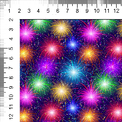 1yd cut  Magic Unwrapped Fireworks Coordinate Woven Retail