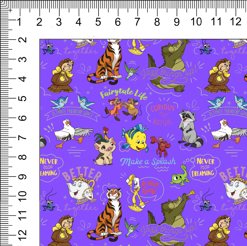 1yd cut Small BFF Purple Swim Retail
