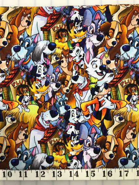 1yd Cut Cotton Lycra Dog-Tastic Small Scale