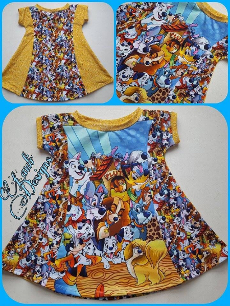 1yd Cut Cotton Lycra Dog-Tastic Small Scale