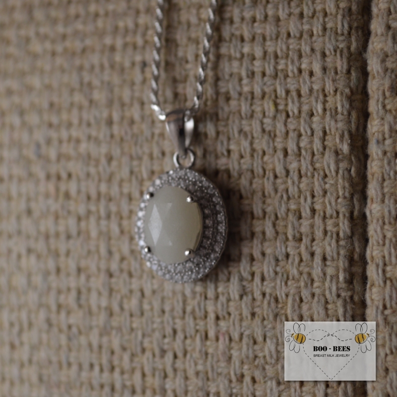 the enamored collection breastmilk stone necklace