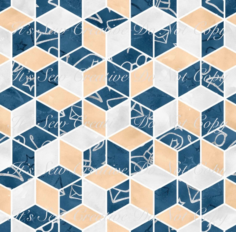 Blue Blocks Coordinate - CL (1 yd cut)