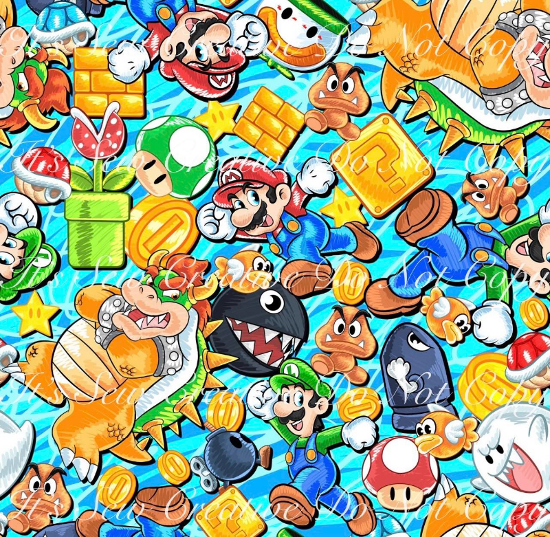Here we go ~ Aqua Main - CL (1 yd cut)
