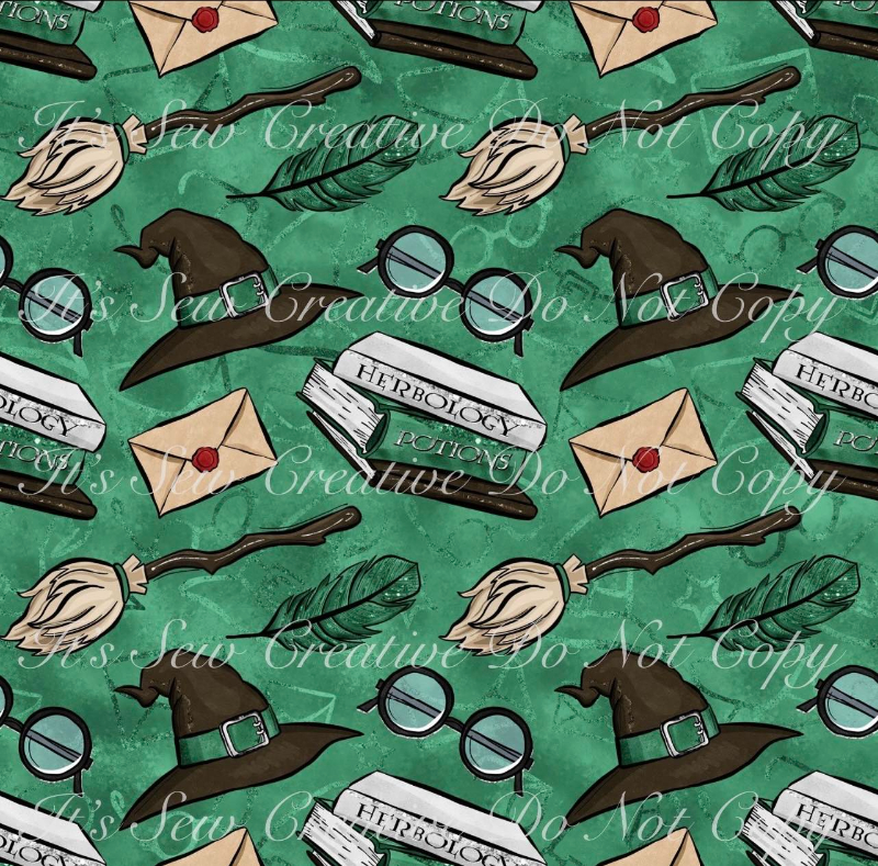 Green Hats (Woven) - 1 yd cut