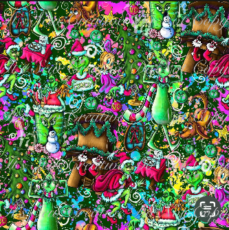 Grinchmas Paint Splash Backround-"CL, Woven, Canvas "