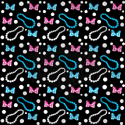 Bows and Beads Coordinate (C/L) (1 yd cut)