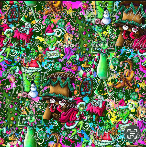 Grinchmas Paint Splash Backround- "VINYL 12x53"