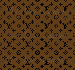 Designer "LV" Brown background Woven(1 yd. cut)