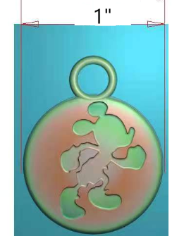 Running Mouse CIRCLE Zipper Pull Set of 5 LARGE SCALE