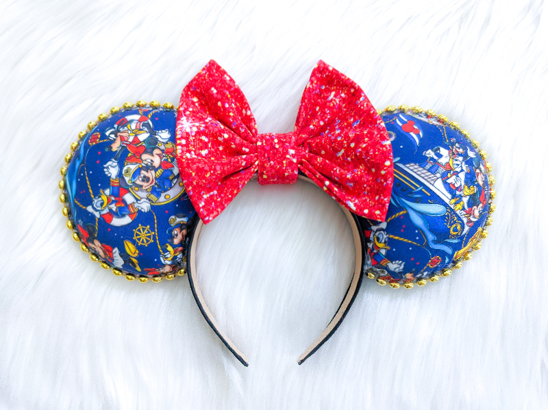 Cruise Characters EARS (Red Glitz Bow)