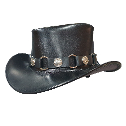 Buffalo Nickel Band Leather Cowboy Hat