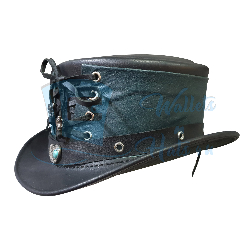 Steampunk Vested Short Top Leather Hat