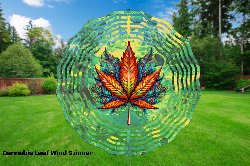 Cannabis Leaf 3D Wind Spinner