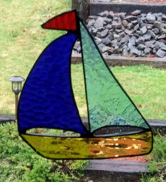 Sailboat Stained Glass Sun Catcher