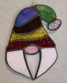 Gnome Stained Glass Sun Catcher