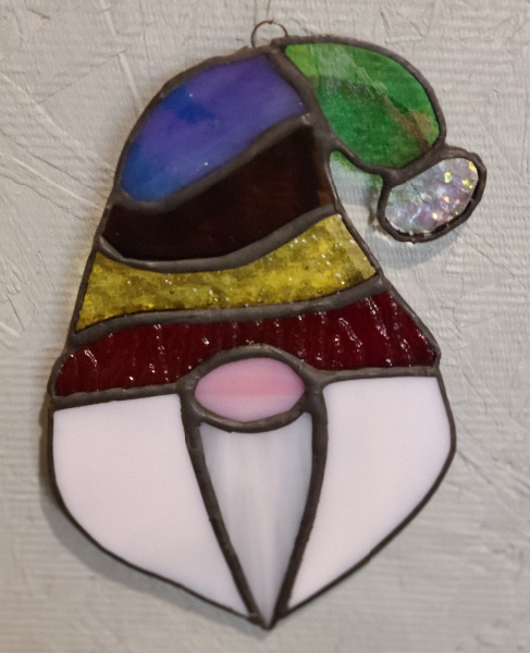Gnome Stained Glass Sun Catcher