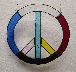 Peace Sign Stained Glass