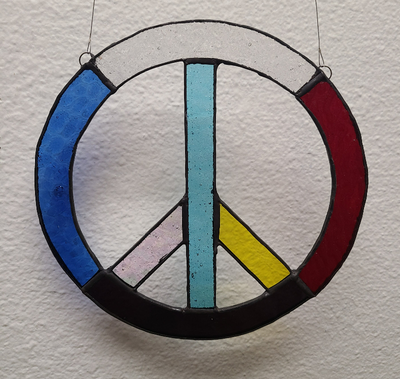 Peace Sign Stained Glass