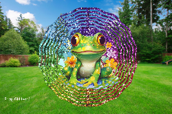Frog Glitter 1 3D Wind Spinner