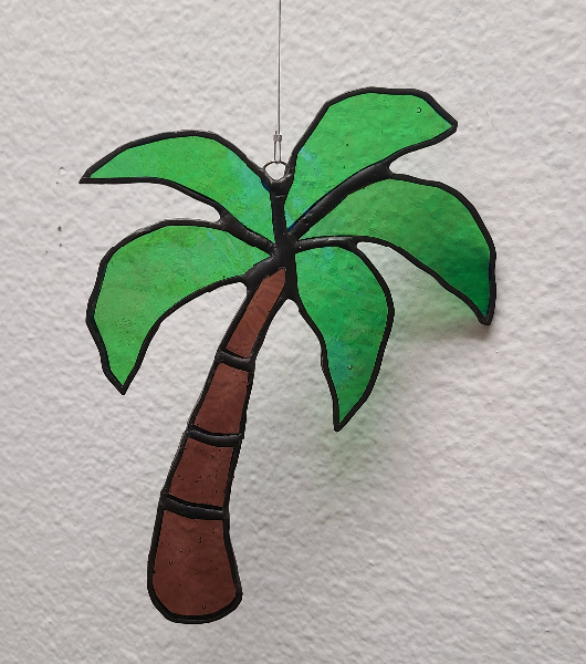 Palm Tree Stained Glass Sun Catcher