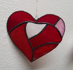 Mosaic Heart Stained Glass Sun Catcher