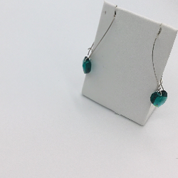 2 1/2” Handmade Silver Kidney Wire earring with 12mm Heart shaped Swarovski crystal earrings