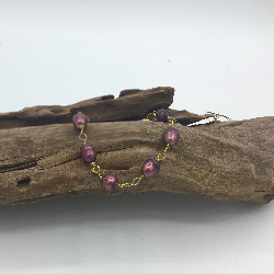 7” Handmade Strawberry Freshwater  Pearl Bracelet