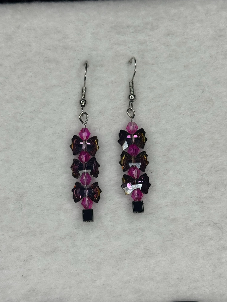 Pink and Black Bows Small Set