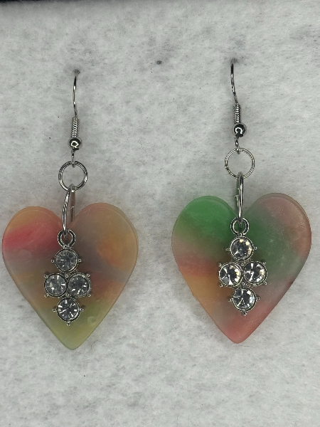 Sparkled Marble Hearts