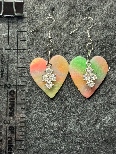 Sparkled Marble Hearts