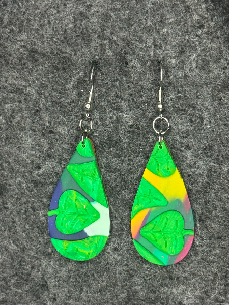 Tropical leaves on rainbow