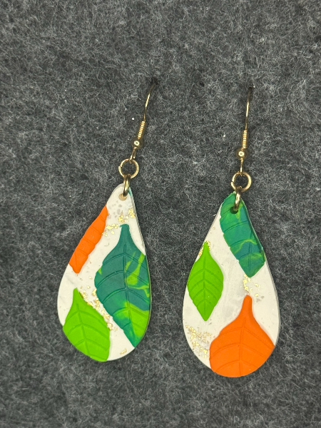 Tropical Leaves on white