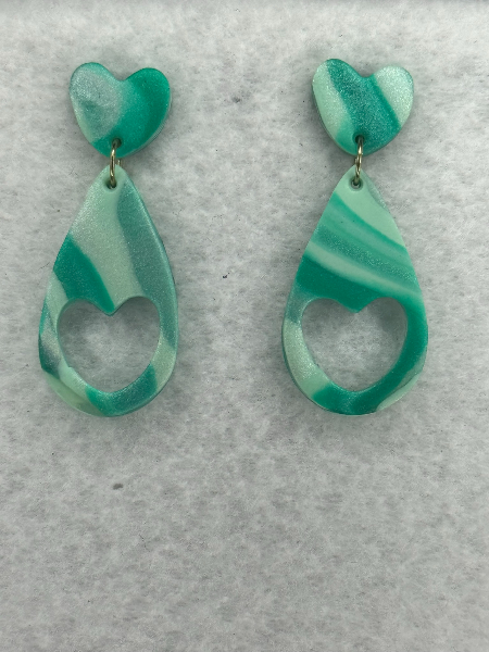 Marbled Green Hearts