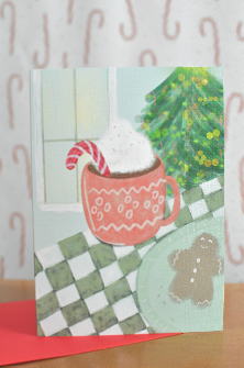 Hot Cocoa Greeting Card - 5”x7” with envelope