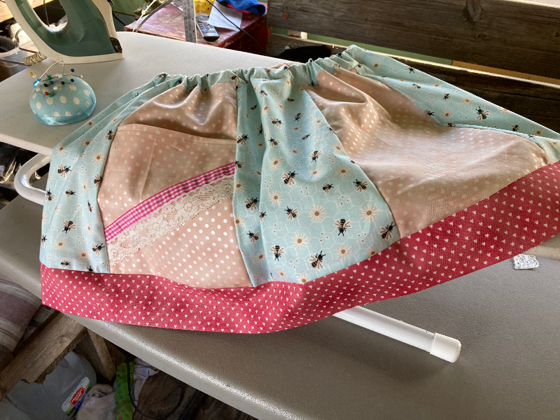 Toddler Prairie Skirt in Pink and Blue