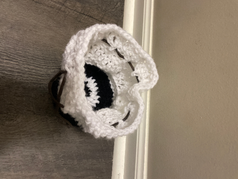 Crocheted Drawstring Satchels - Crescent Moon Crocheted Drawstring Satchels - Crescent Moon