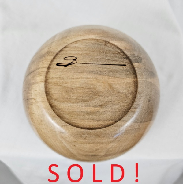 Ash Bowl with Copper Dots and Green Ink Detailing (5" X 2-1/2")