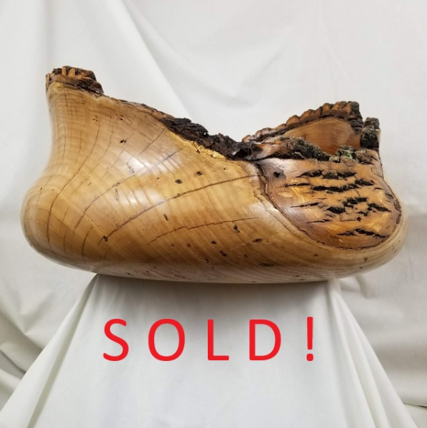 Large Live Edge Ash Bowl (15-1/2" x 7-1/2")