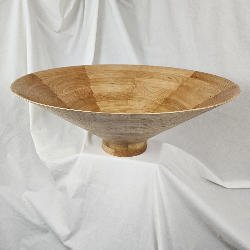Lovely Large Cherry Glue-up Bowl (22" x 8")