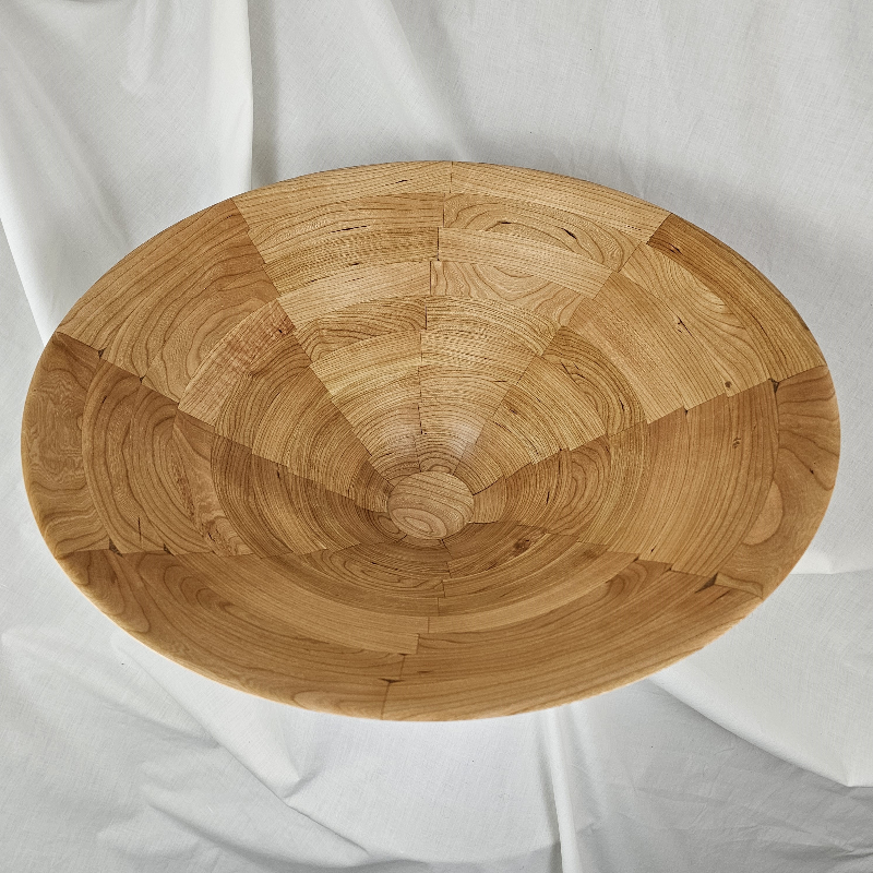 Lovely Large Cherry Glue-up Bowl (22" x 8")