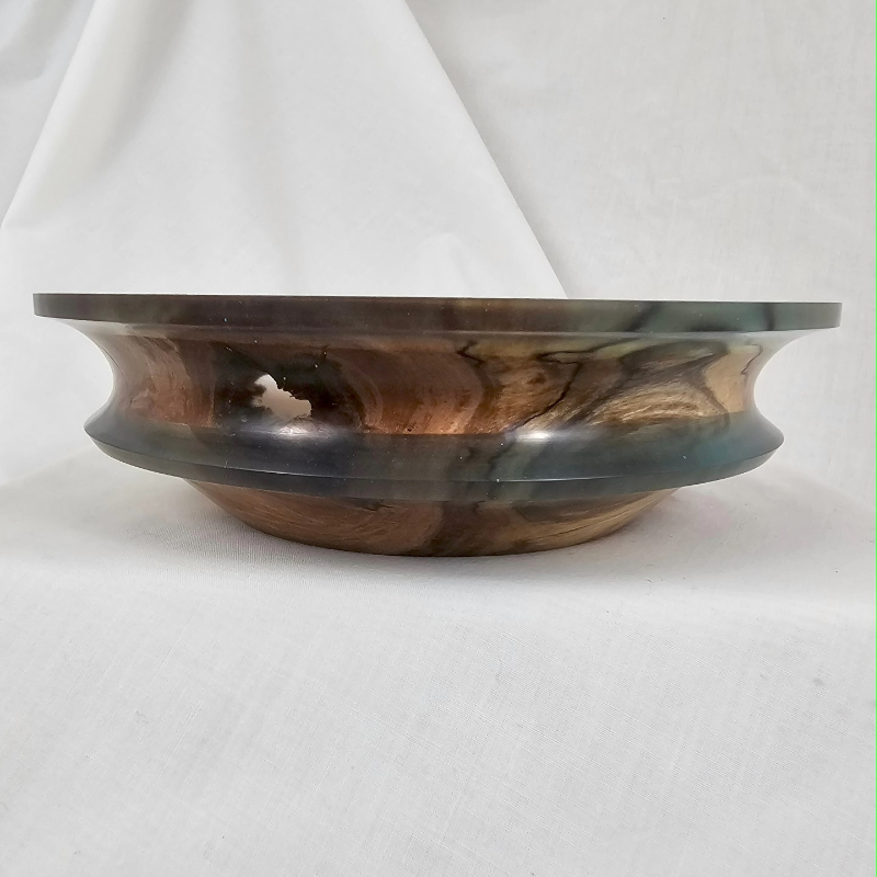 Blue Edge Maple Bowl (7" x 2")