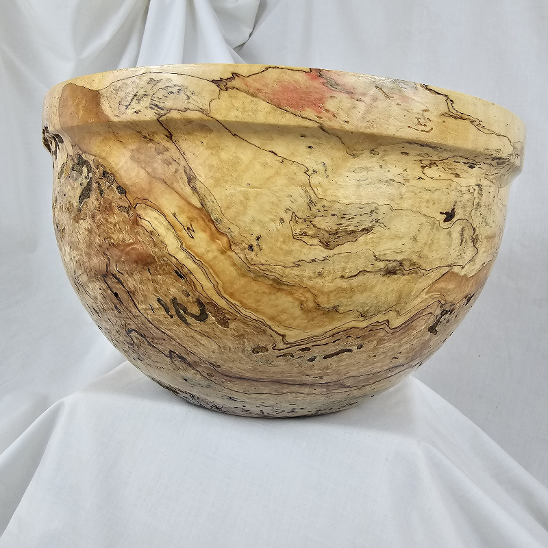 Worm Hole Spalted Maple Bowl (13" x 7")