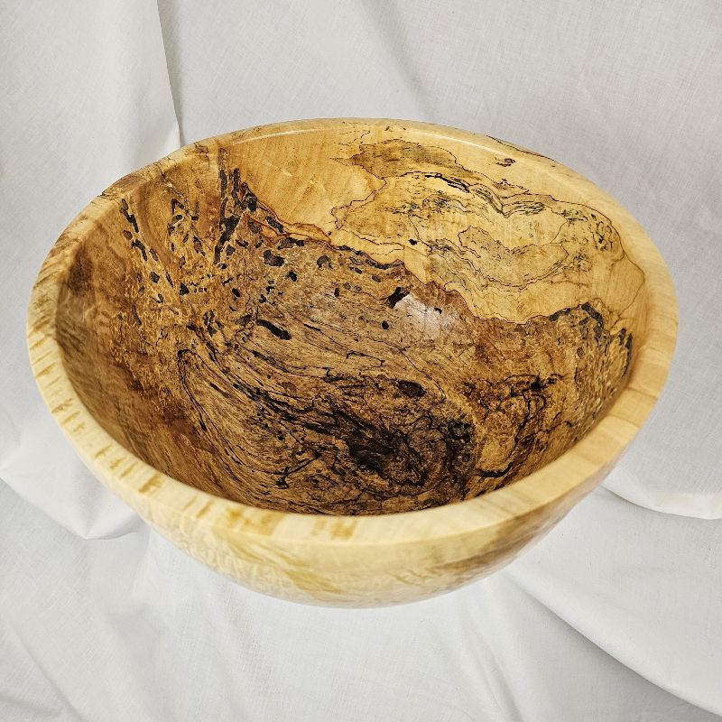 Worm Hole Spalted Maple Bowl (13" x 7")