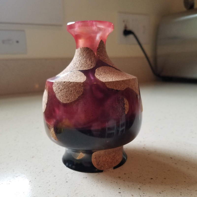 Little Red Wine Cork Vase (3" Dia x 5" Tall)