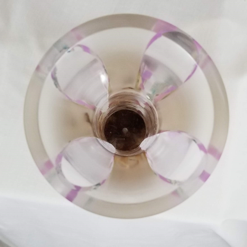 Funky Cast Vase with Wood Shavings (4" x 12")