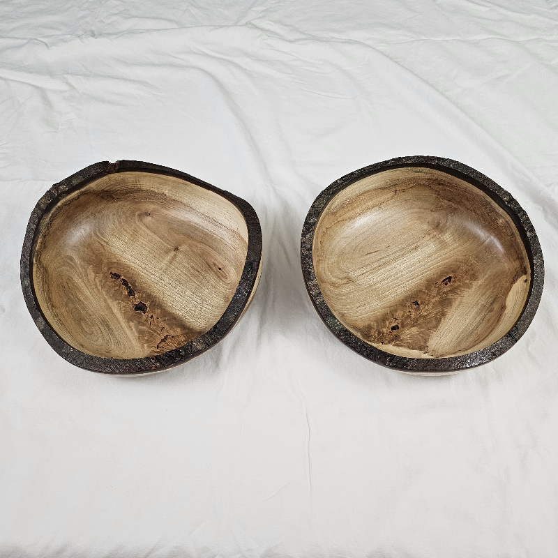 Maple "Sister" Bowls - Live Edge