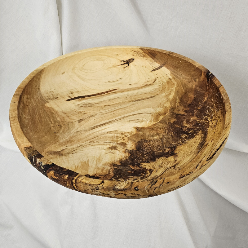 Wide Spalted Maple Bowl (16" x 4")