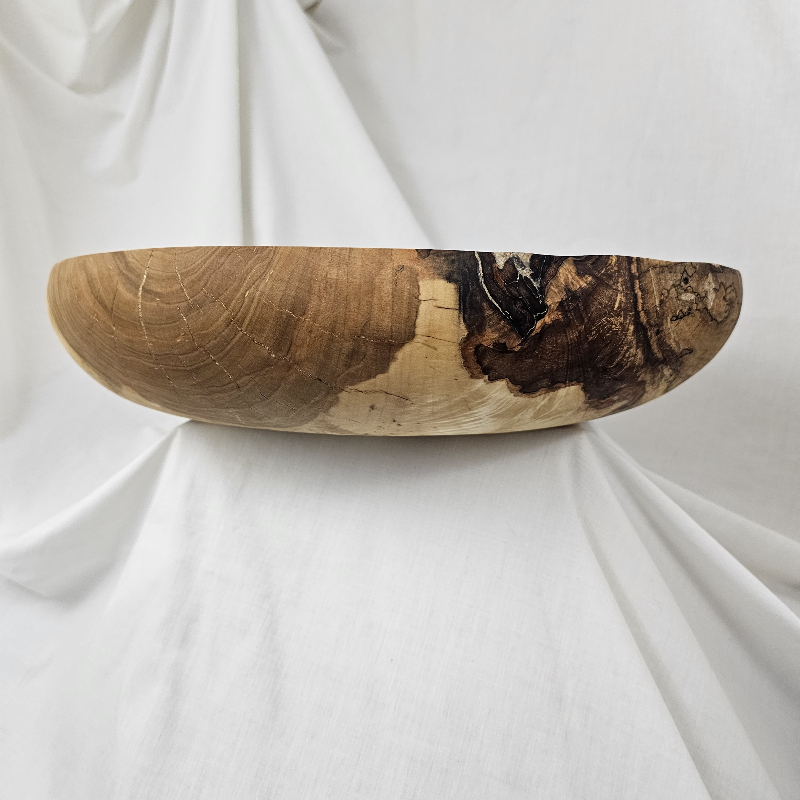Wide Spalted Maple Bowl (16" x 4")