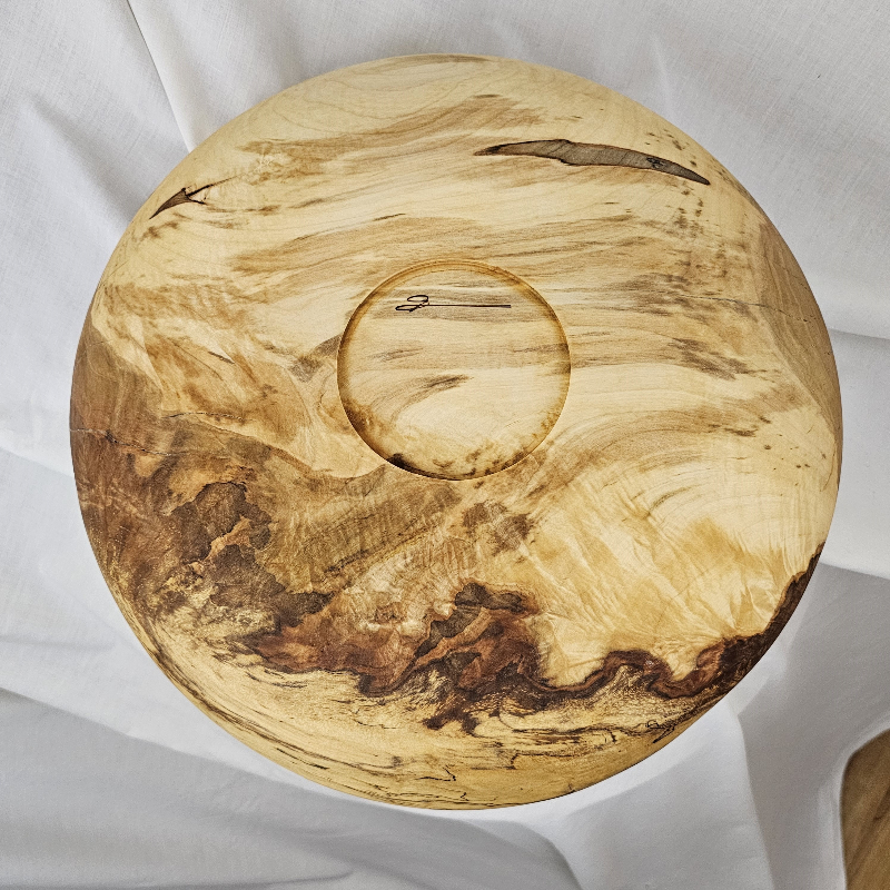 Wide Spalted Maple Bowl (16" x 4")
